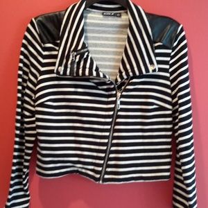 Black and White Stripes Allen B. Long Sleeve Top